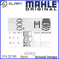 4x Piston Ring Kit For Ford Tvr Escort II Ath Ne Escort Mk II Ath Mahle Original