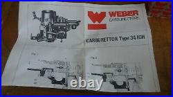 Weber Type 34 ICH Carburettor Ford Cortina & Capri 1600 OHC 1980 Onwards NOS